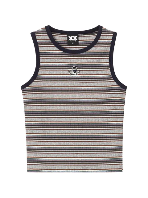 FINGERCROXX stripe-pattern ribbed top