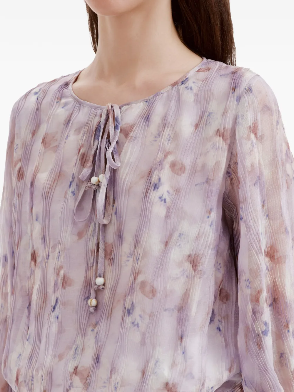 b+ab Mini-jurk met bloemenprint Paars