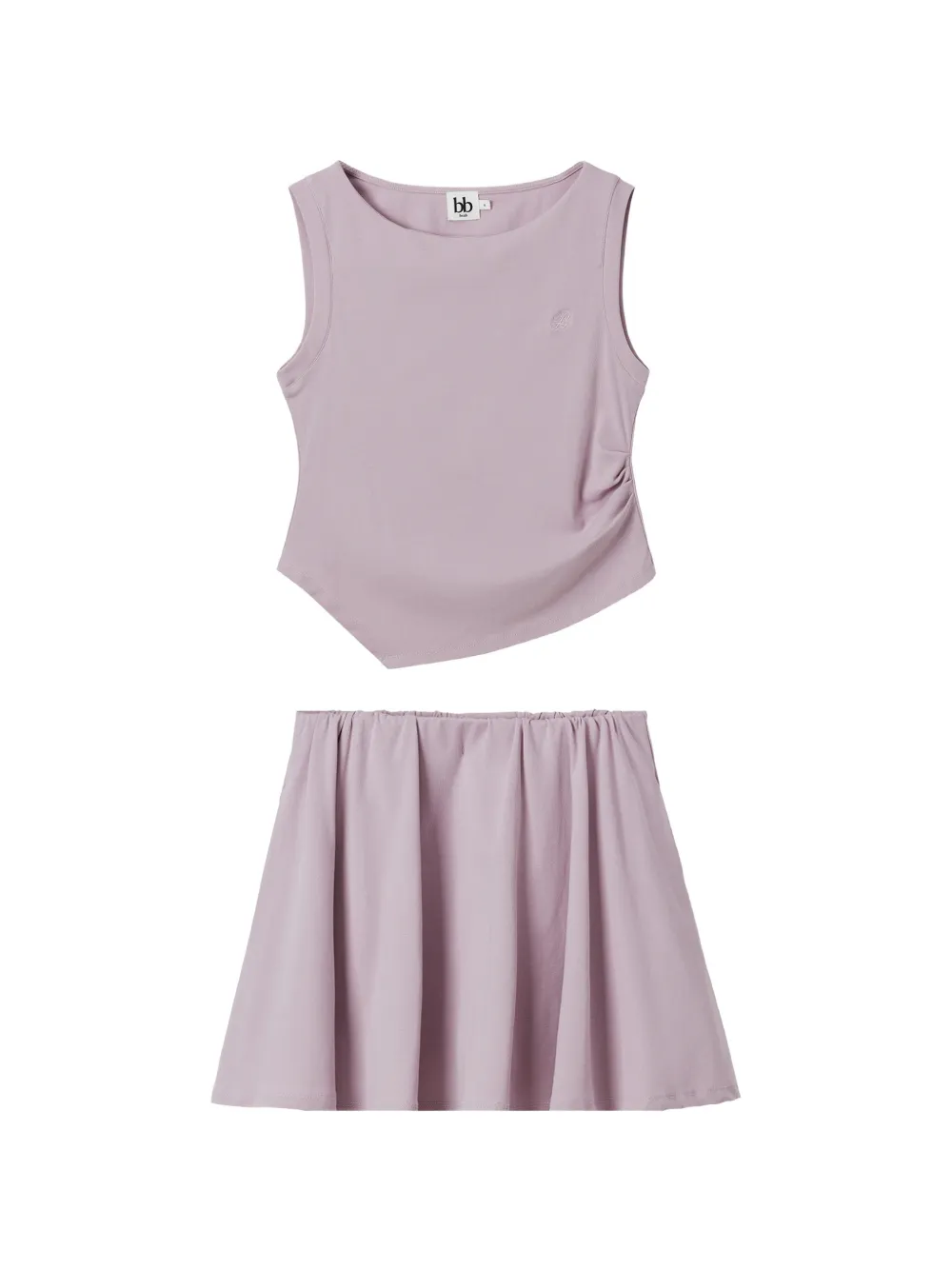 b+ab crew-neck A-line mini skirt - Viola