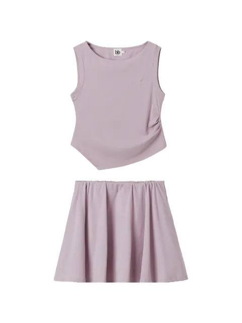 b+ab crew-neck A-line mini skirt