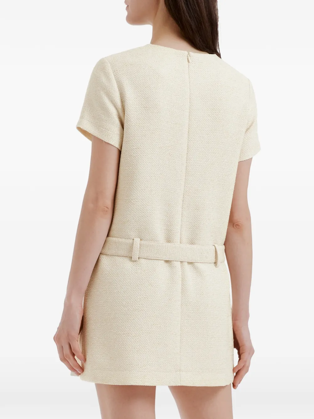 b+ab Mini-jurk met tweed details Beige