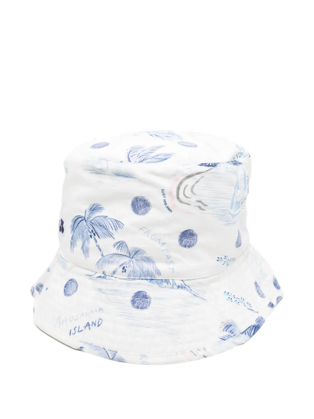 Bonpoint Bob Theana printed bucket hat - Weiß