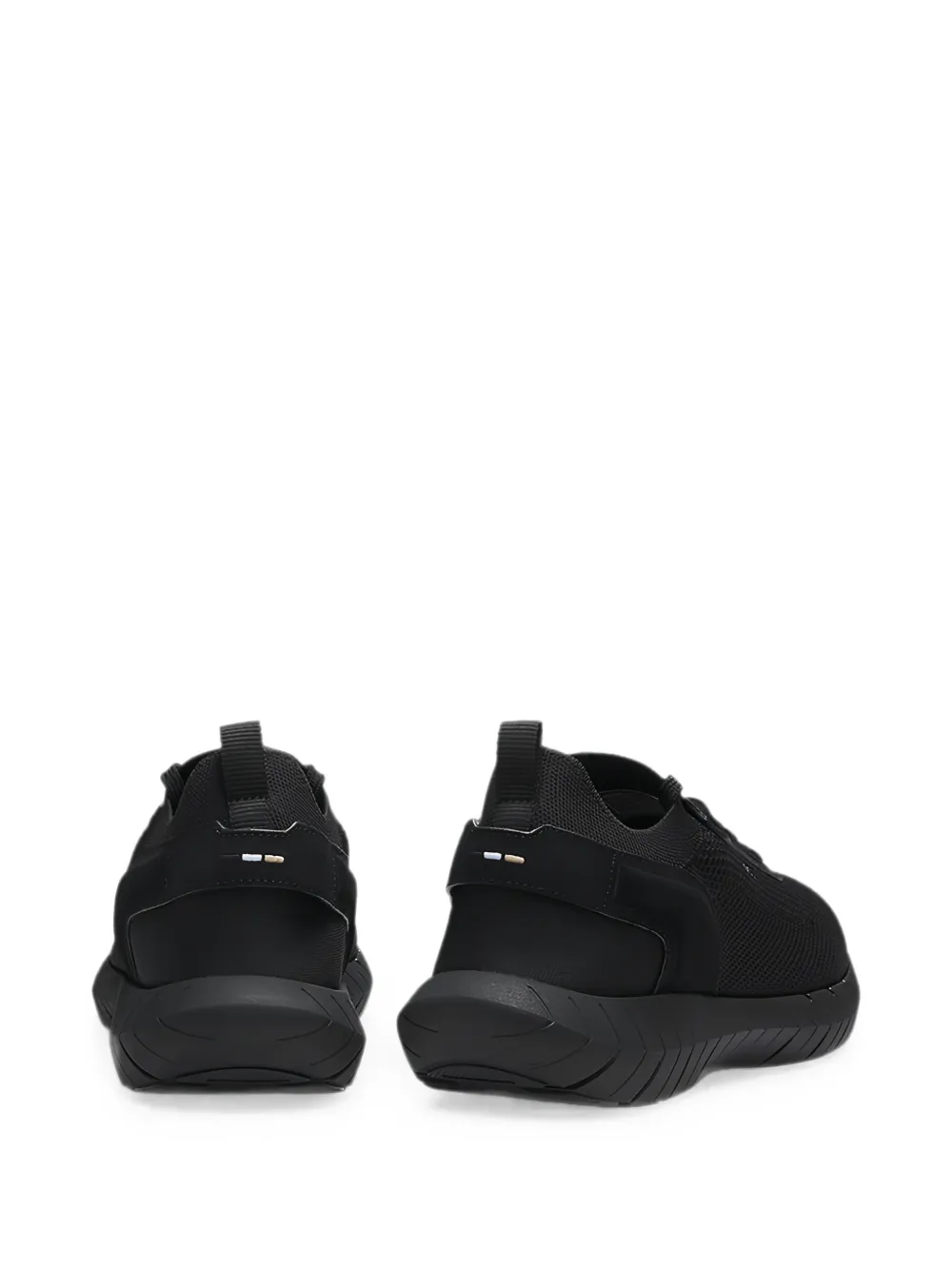 BOSS mesh-knit lace-up sneakers Zwart