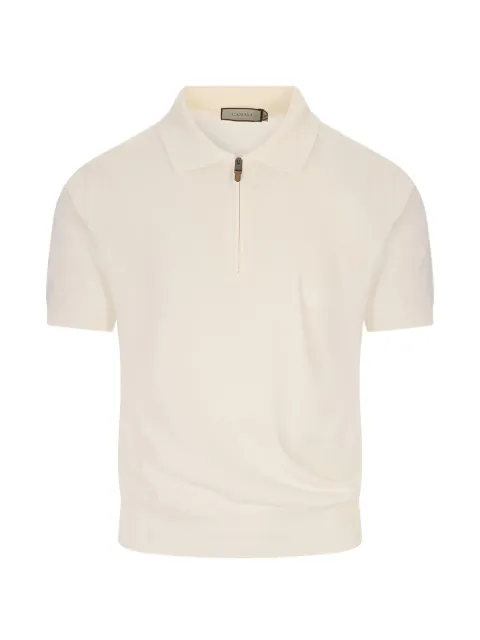 Canali zip-fastening polo shirt