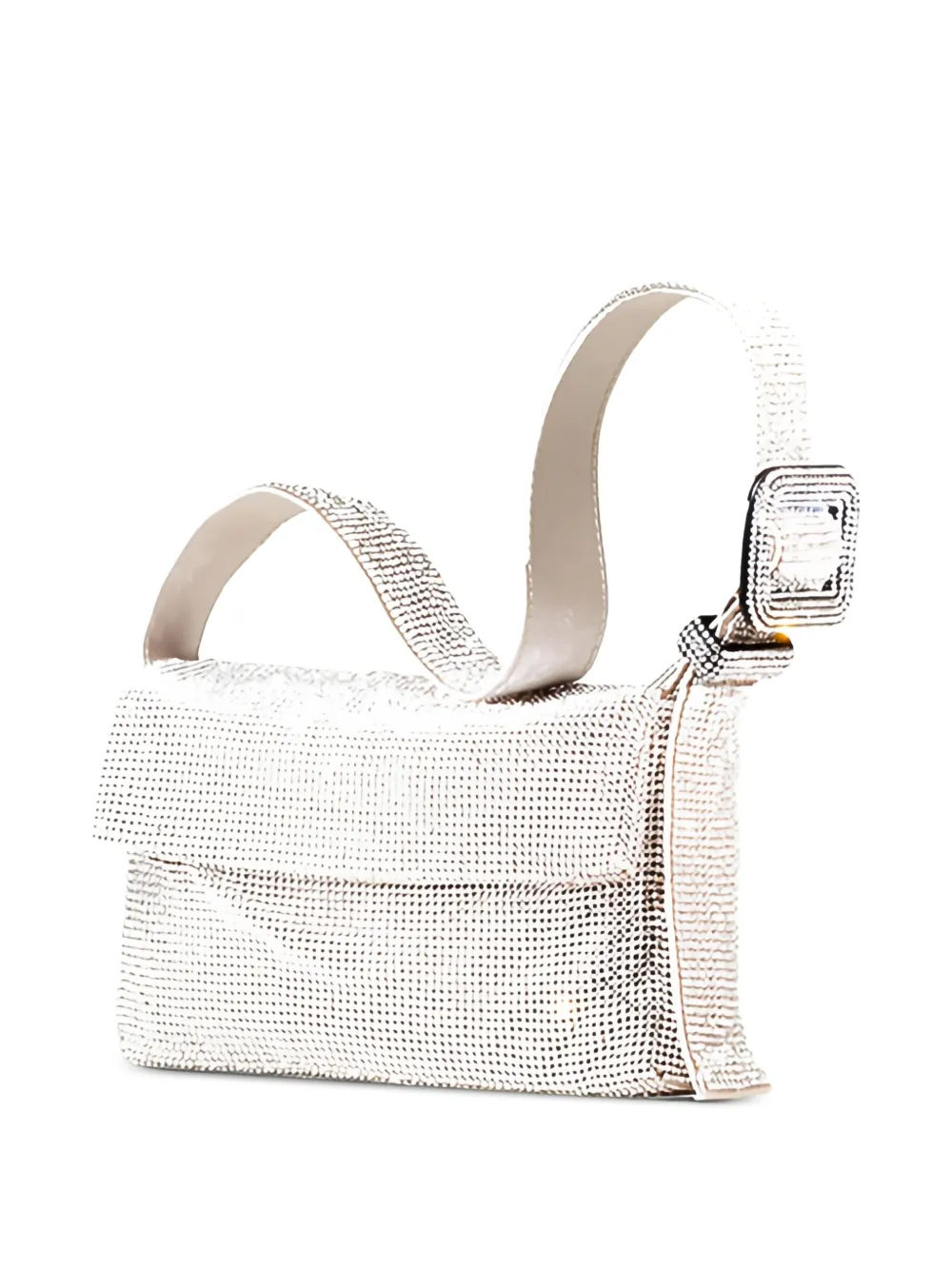 Benedetta Bruzziches crystal-embellished buckle-detail shoulder bag - Silver