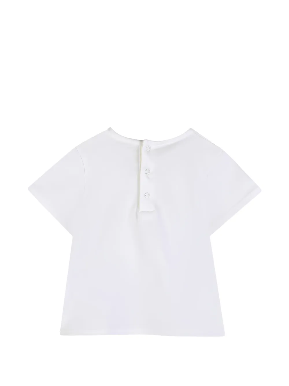 Chloé Kids T-shirt met schelpen-print en logo-print Wit
