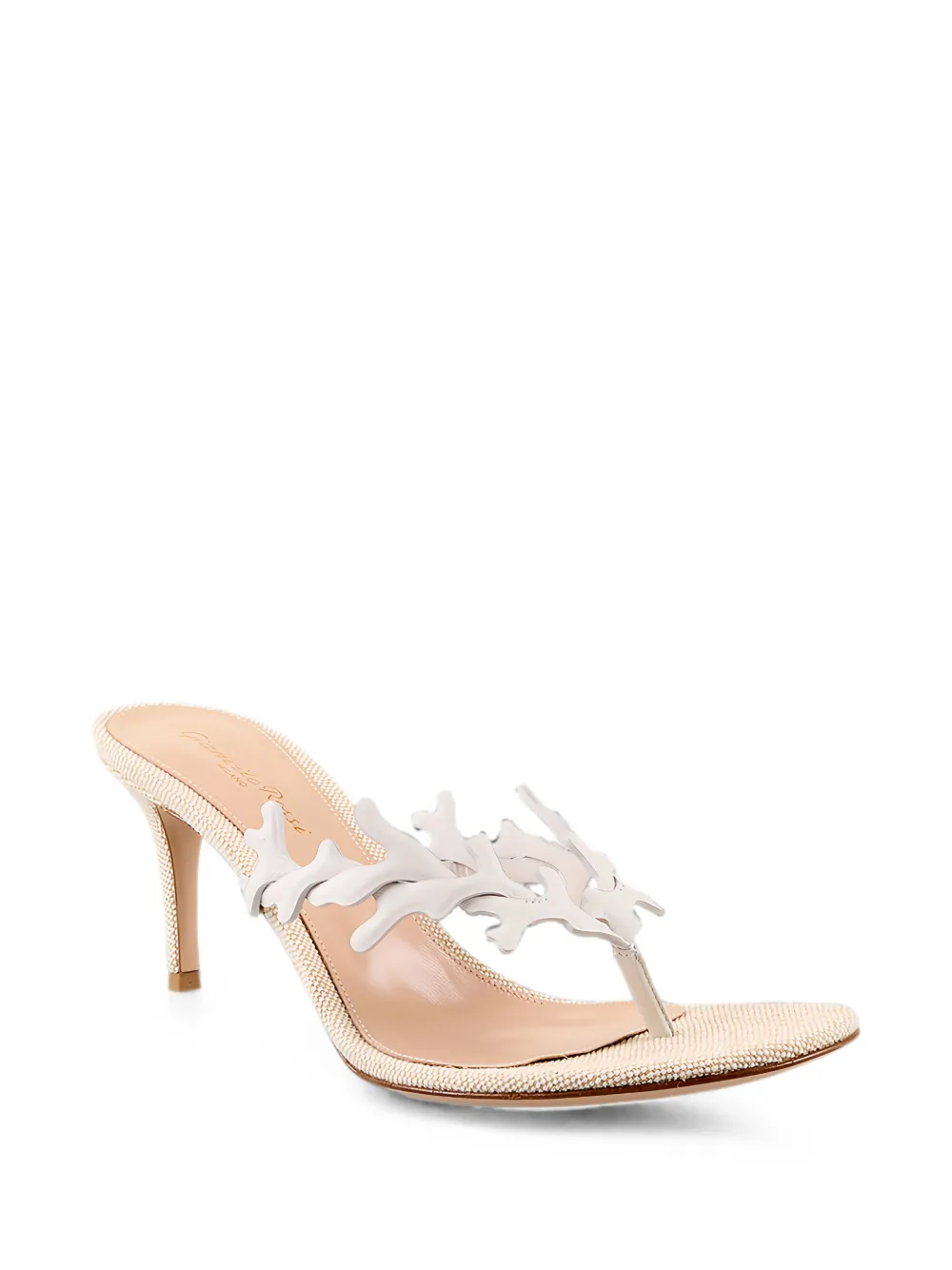 Gianvito Rossi coral-detail thong sandals Beige