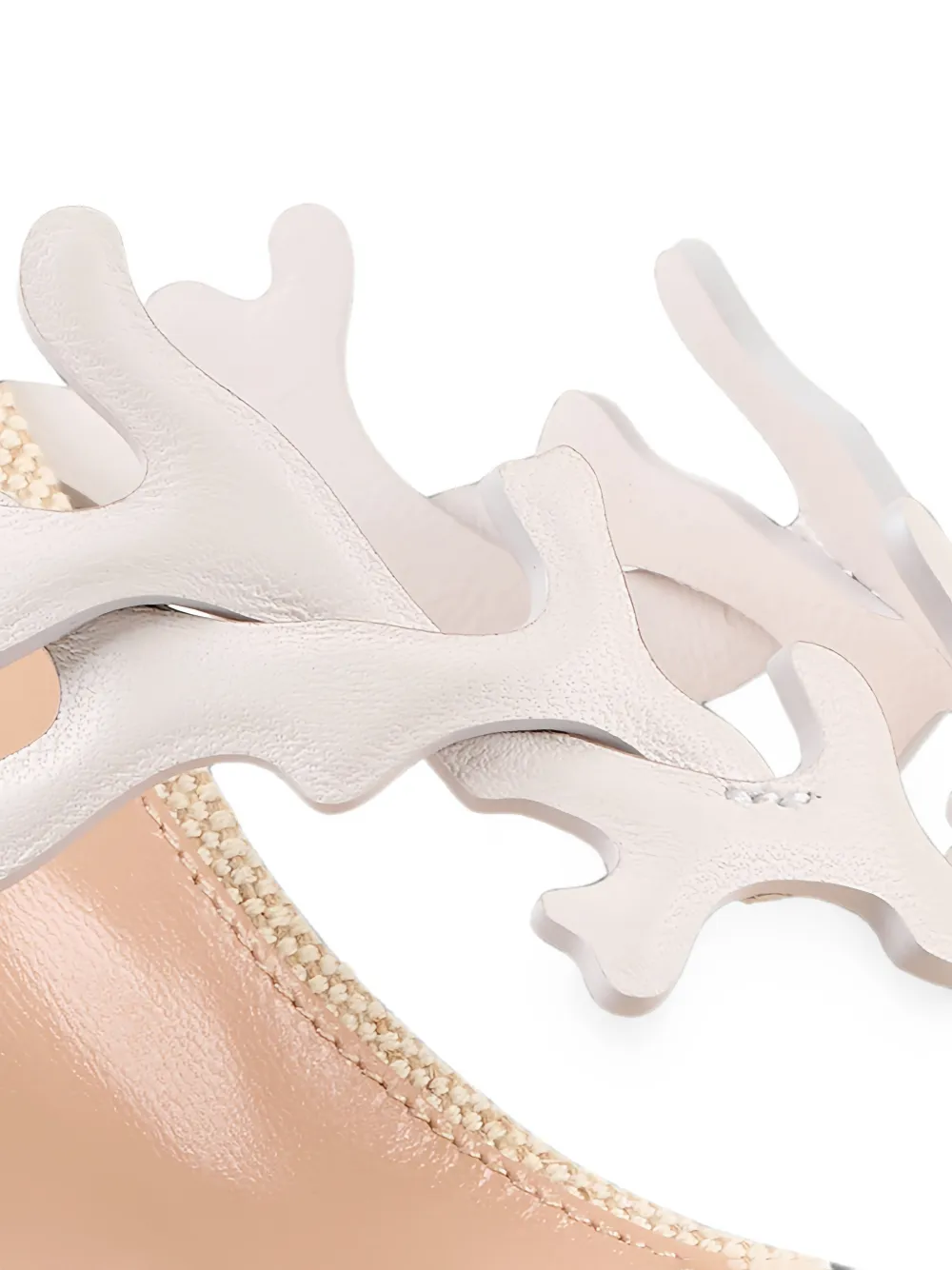 Gianvito Rossi coral-detail thong sandals Beige