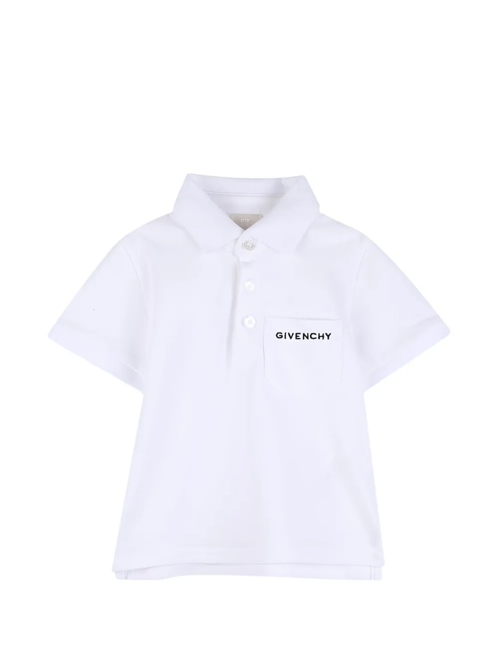 Givenchy Kids logo-embroidered piqué polo shirt - Bianco