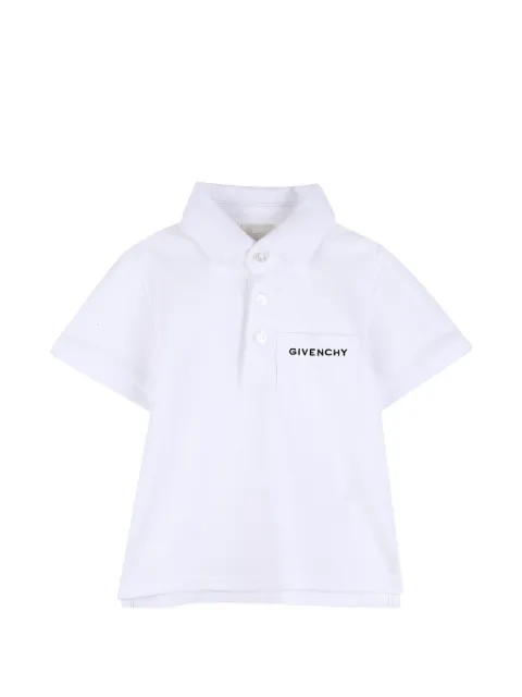 Givenchy Kids playera tipo polo de piqué con logo bordado