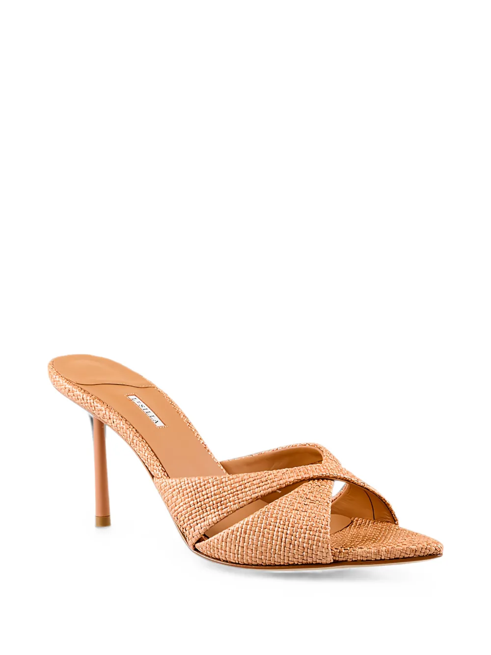 Le Silla Shirley woven crossover heeled sandals Oranje