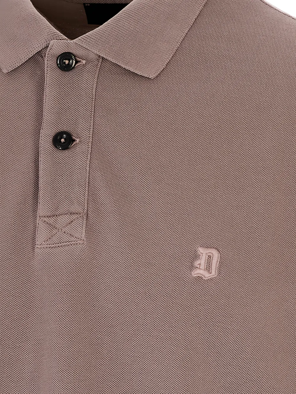 DONDUP Piqué poloshirt met geborduurd logo Bruin