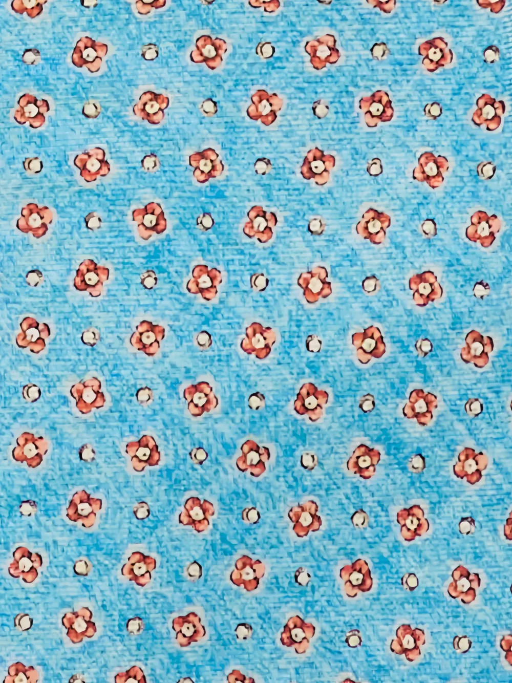 Kiton Stropdas met bloemenprint Blauw