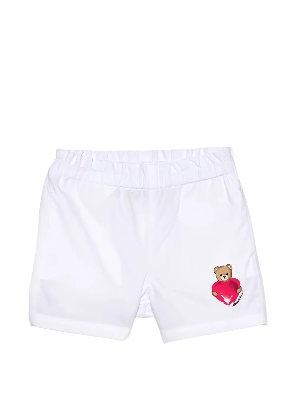 Moschino Kids Teddy Bear-print shorts - Bianco