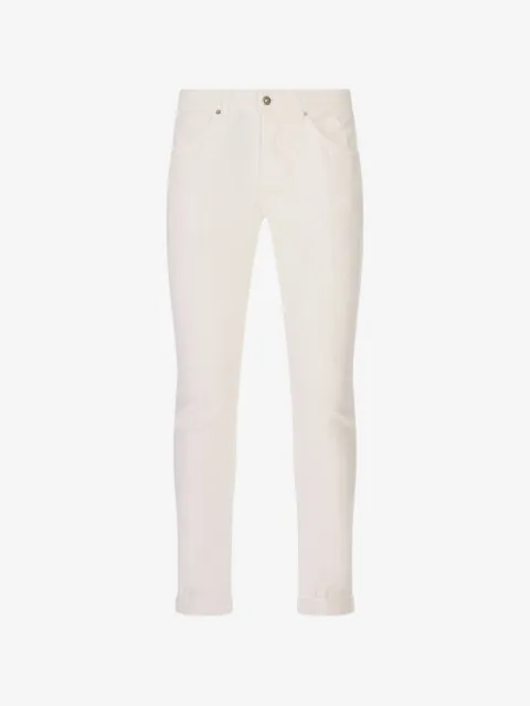 DONDUP slim fit-jeans med logotypplakett