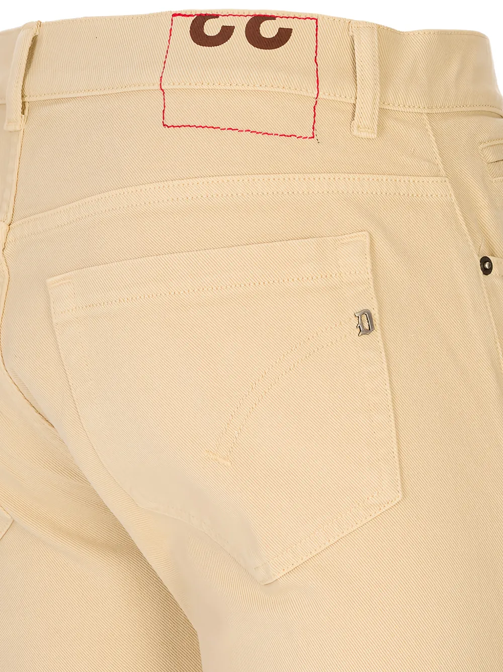 DONDUP Broek met logoplakkaat Beige