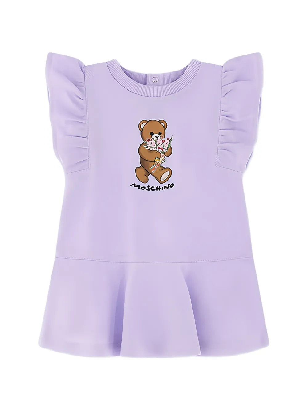 Moschino Kids Abito Teddy Bear in cotone - Viola