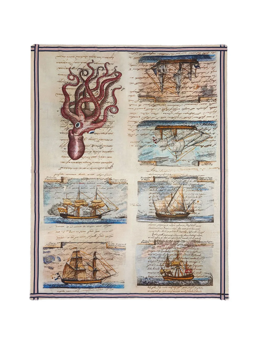 Faliero Sarti Veleri printed scarf - Toni neutri