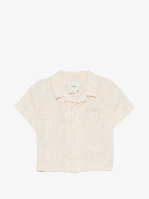 Fendi Kids camisa con logo