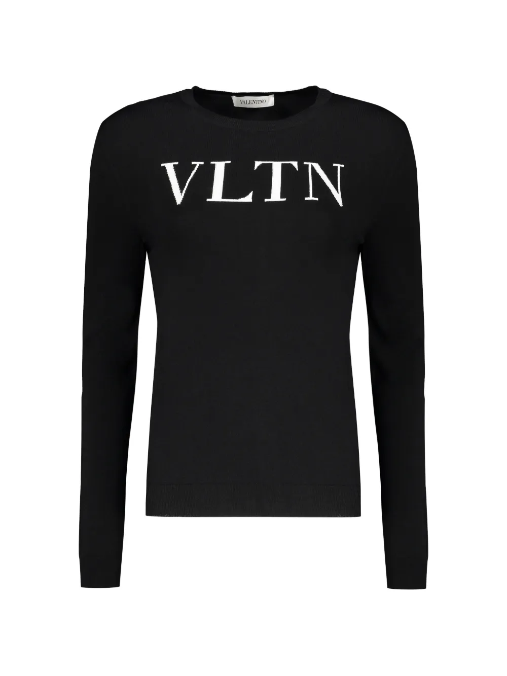 Valentino Garavani logo-intarsia crew-neck sweater - Schwarz
