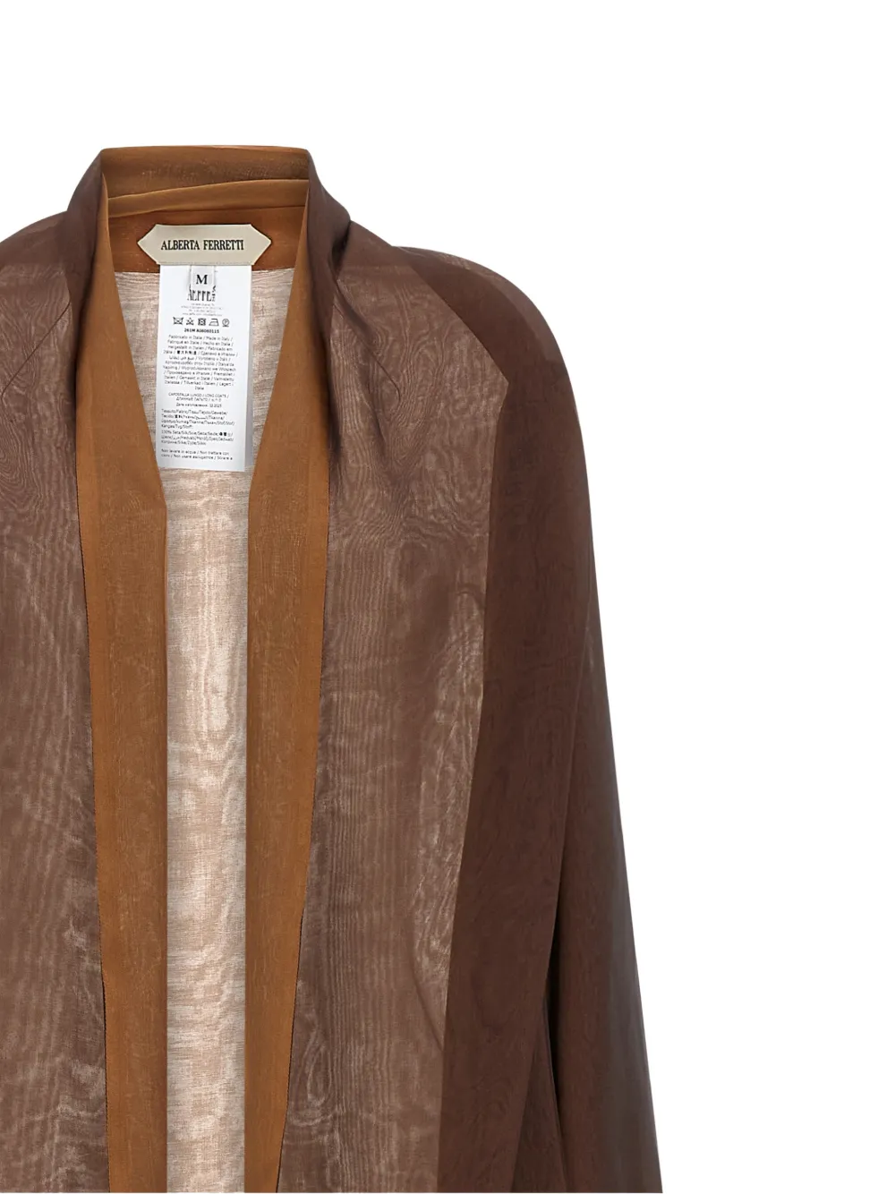 Alberta Ferretti Vest met sjaalkraag Bruin