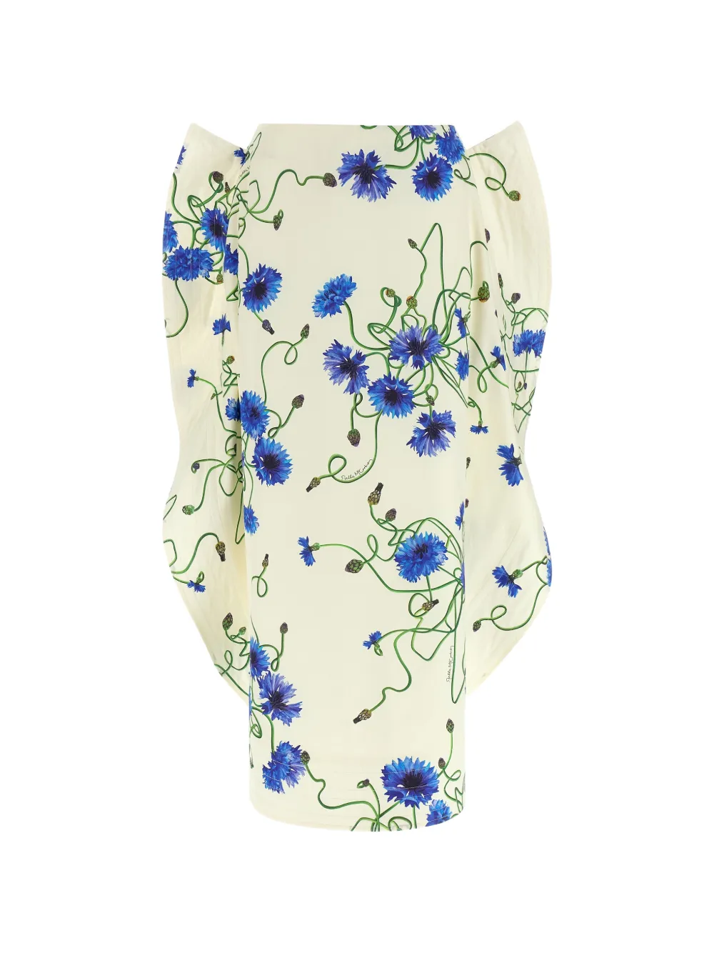 Stella McCartney floral ruffled midi skirt - Toni neutri