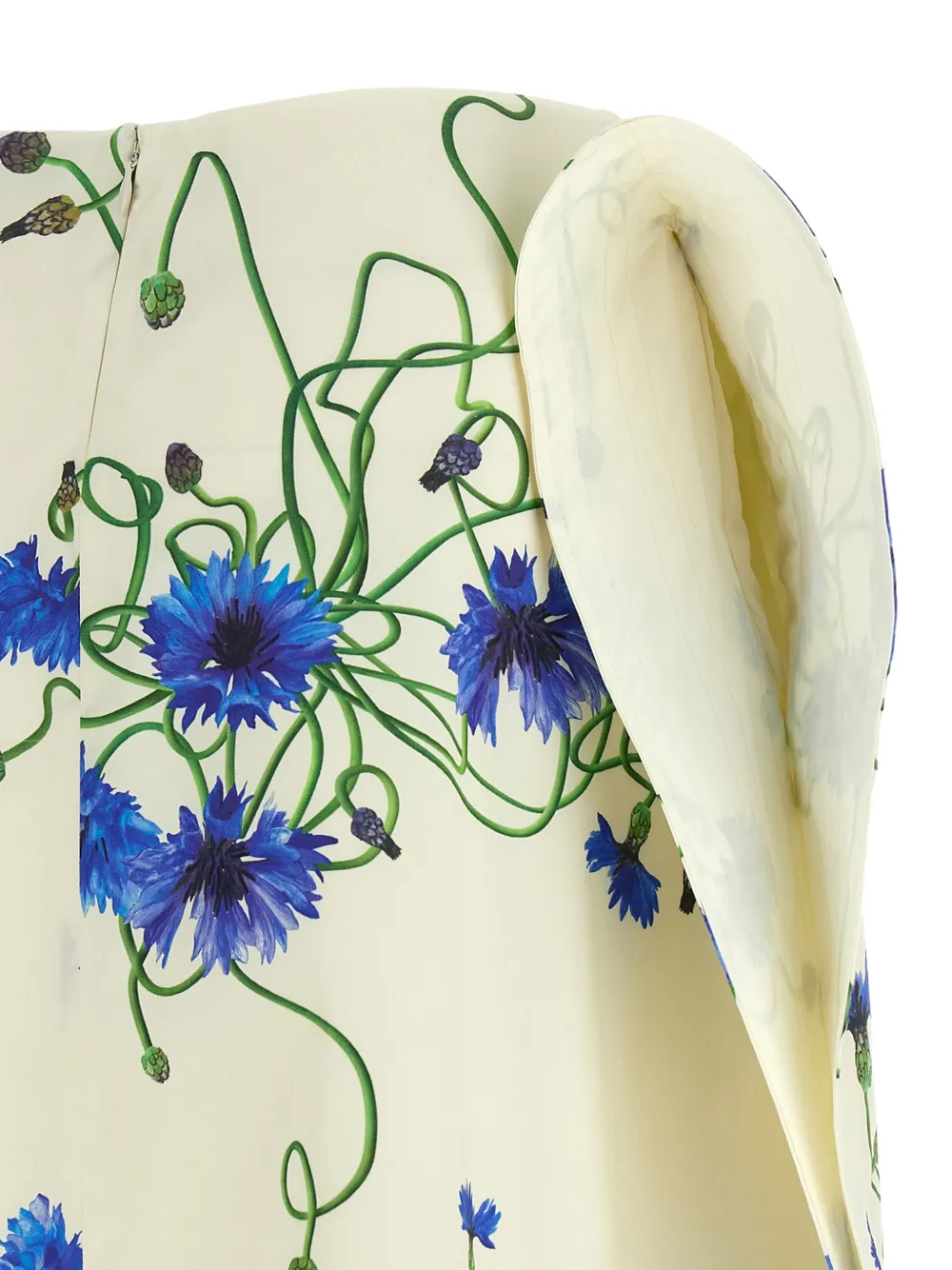 Stella McCartney Midi-rok met bloemenprint en ruches Beige