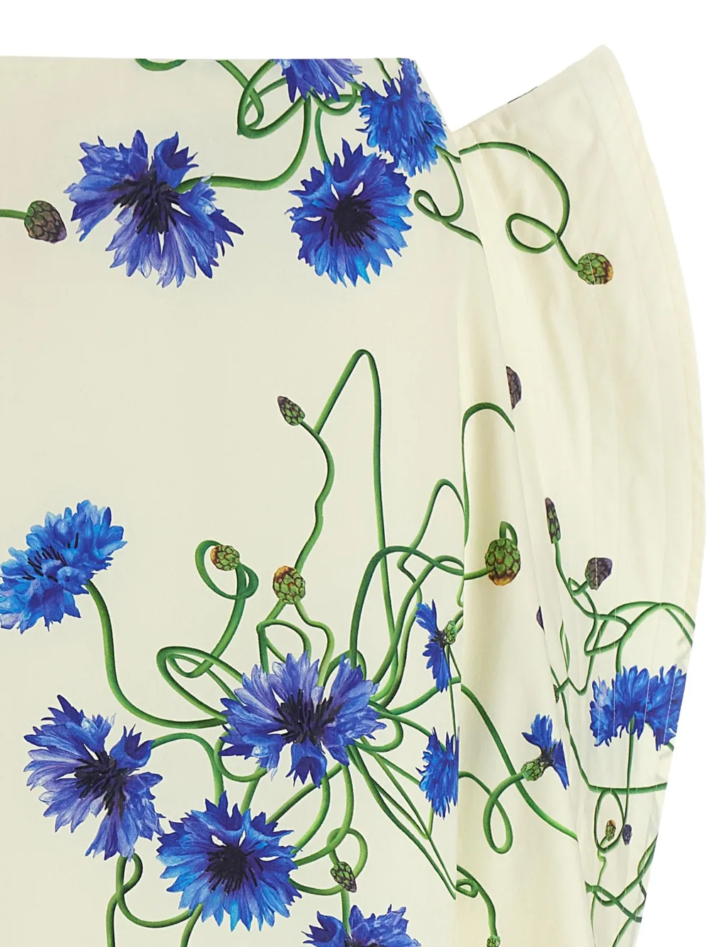 Stella McCartney Midi-rok met bloemenprint en ruches Beige