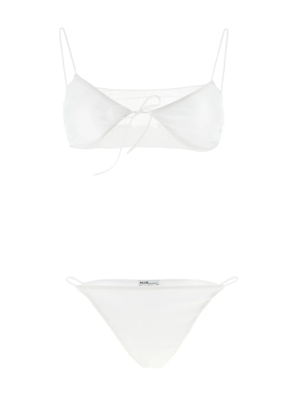 ALLIS BEACHWEAR Sporty Mesh tie-fastening bikini - Bianco