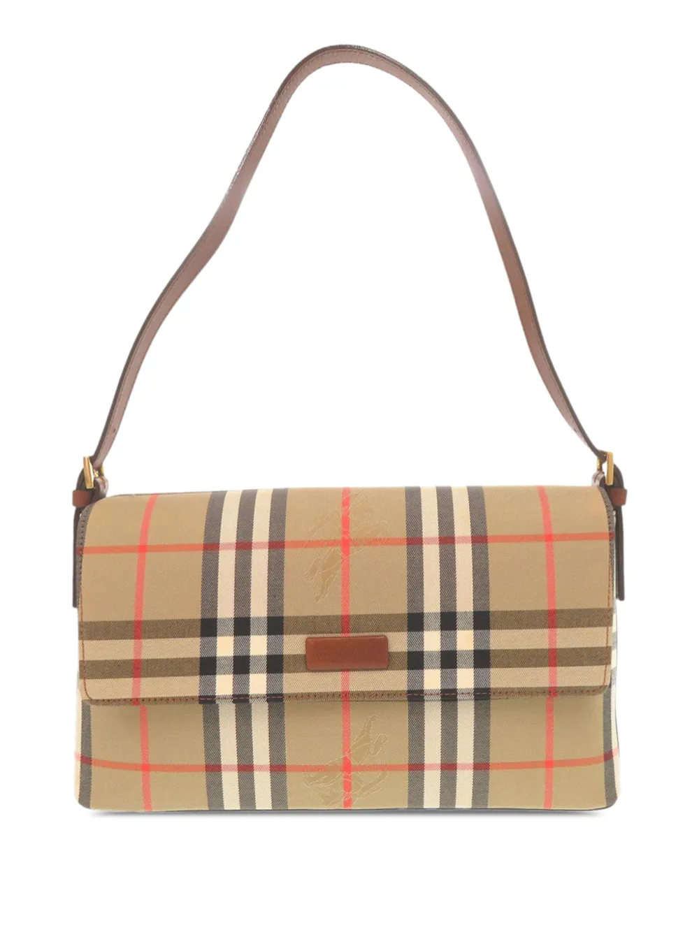 Burberry Pre-Owned 2000-2017 Haymarket Check Canvas Flap shoulder bag - Toni neutri