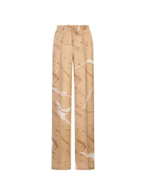 Kiton paint-splatter drawstring trousers