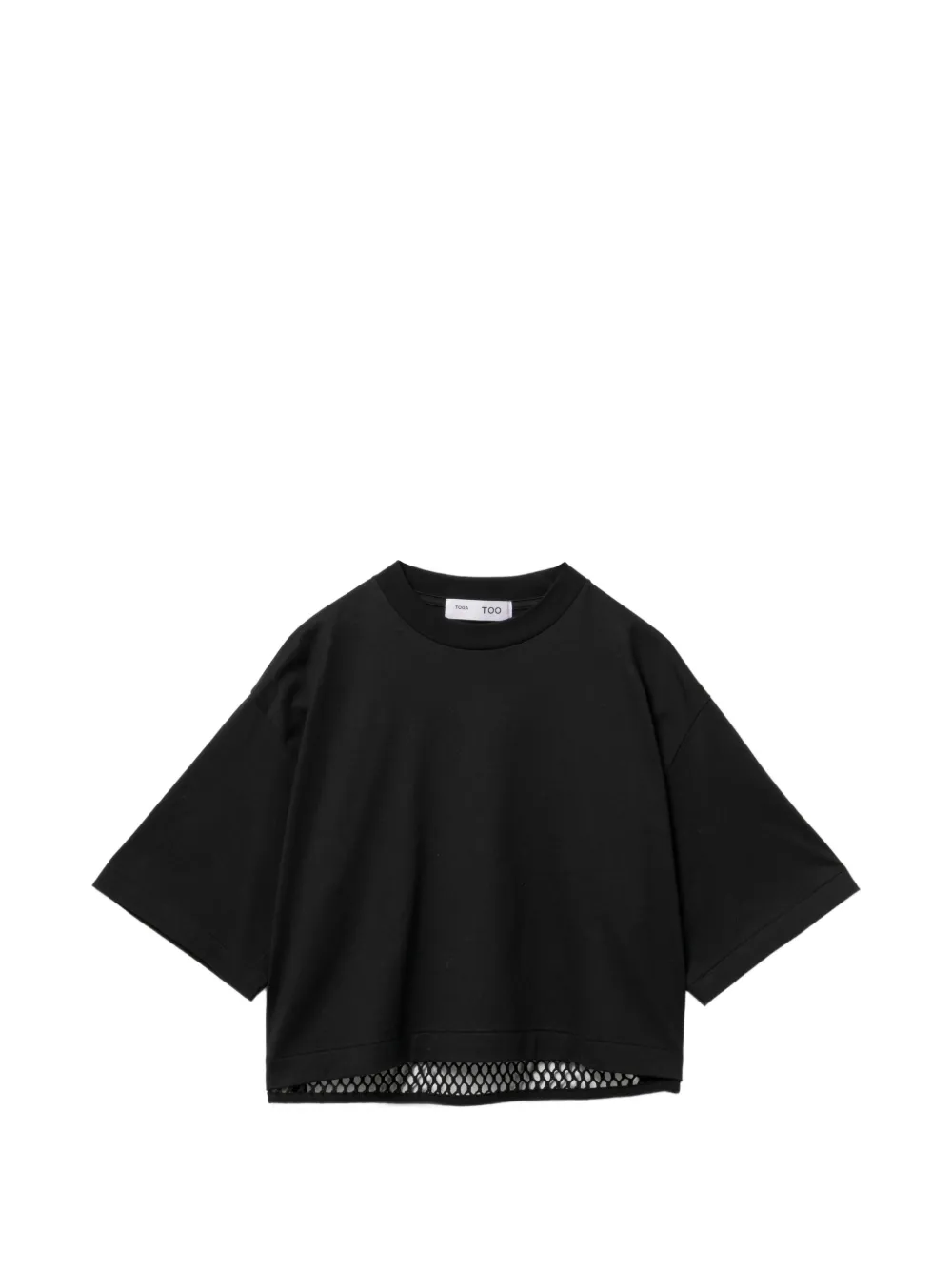 Toga Camicia crop con inserti - Nero