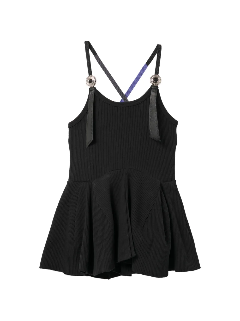 Toga Top mit Schößchen - Schwarz