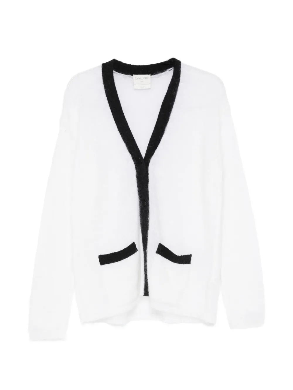 Forte Forte contrasting-trim cardigan - Bianco