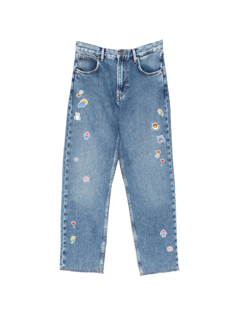 Mira Mikati sticker-patch jeans - Blau