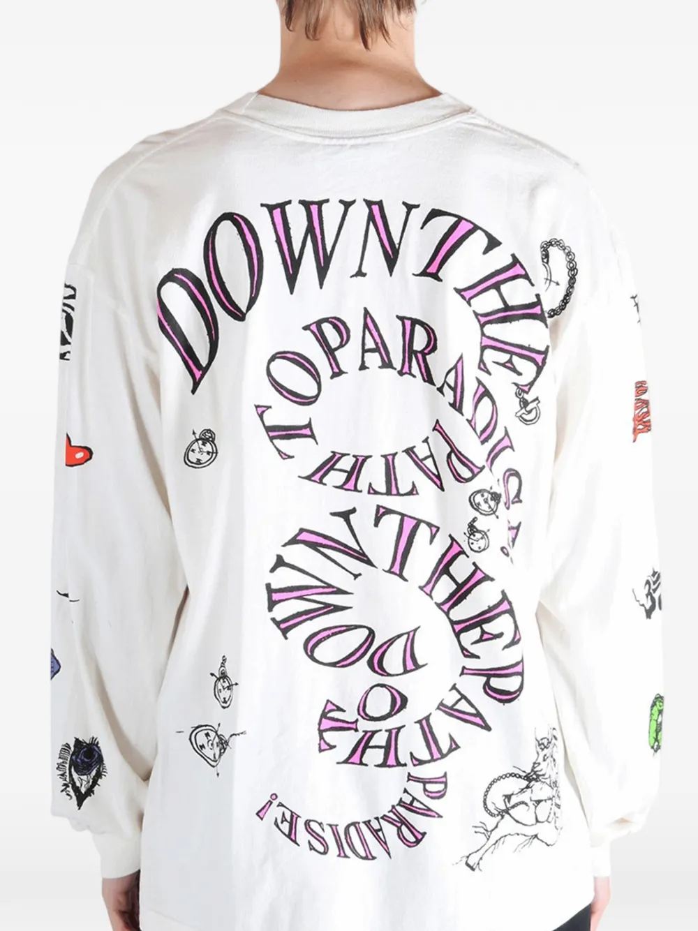  Hellstar Jersey Down The Paradise Path Estampado - Blanco 
