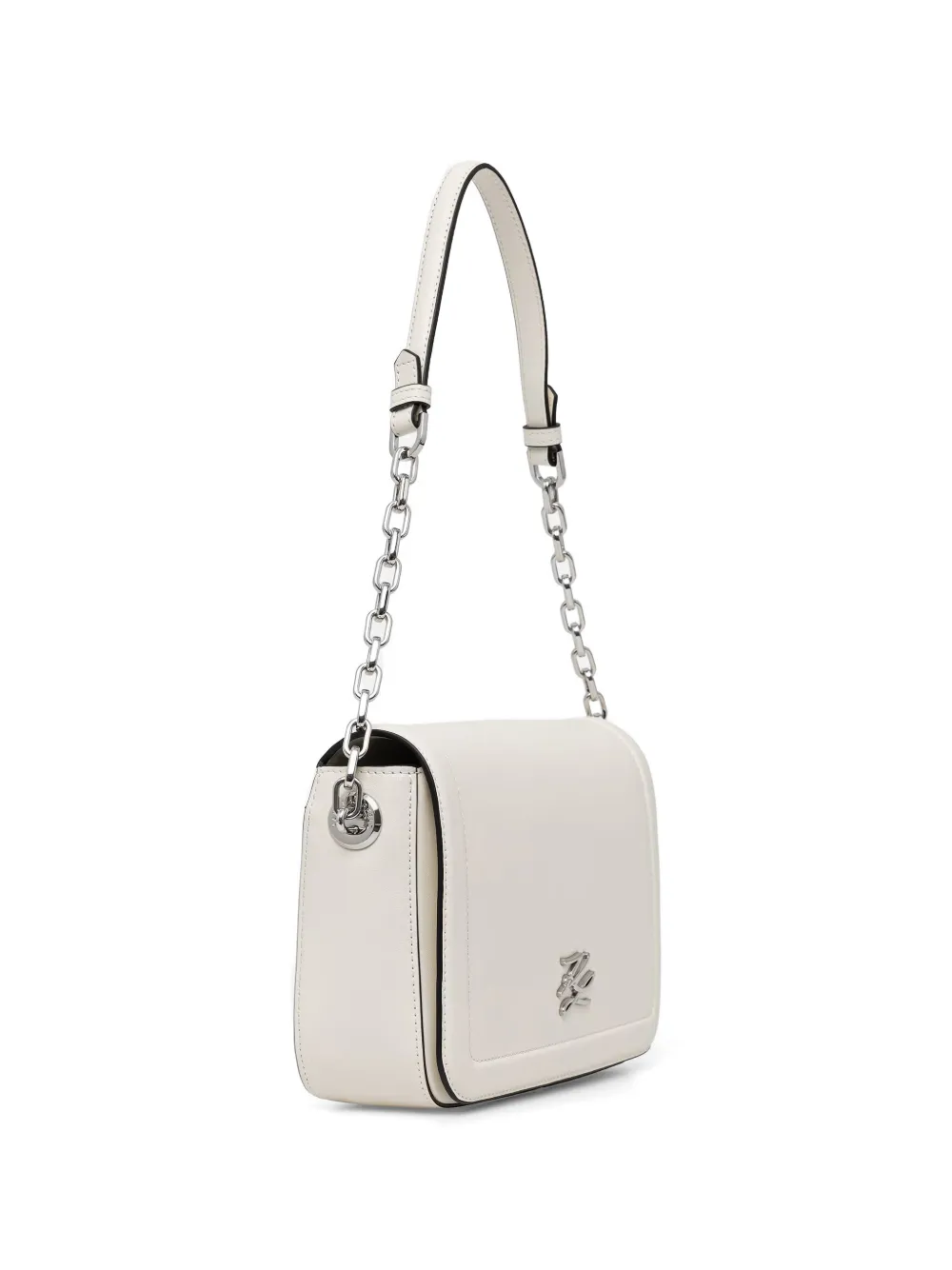 Karl Lagerfeld K-Autograph schoudertas met schakelketting Wit