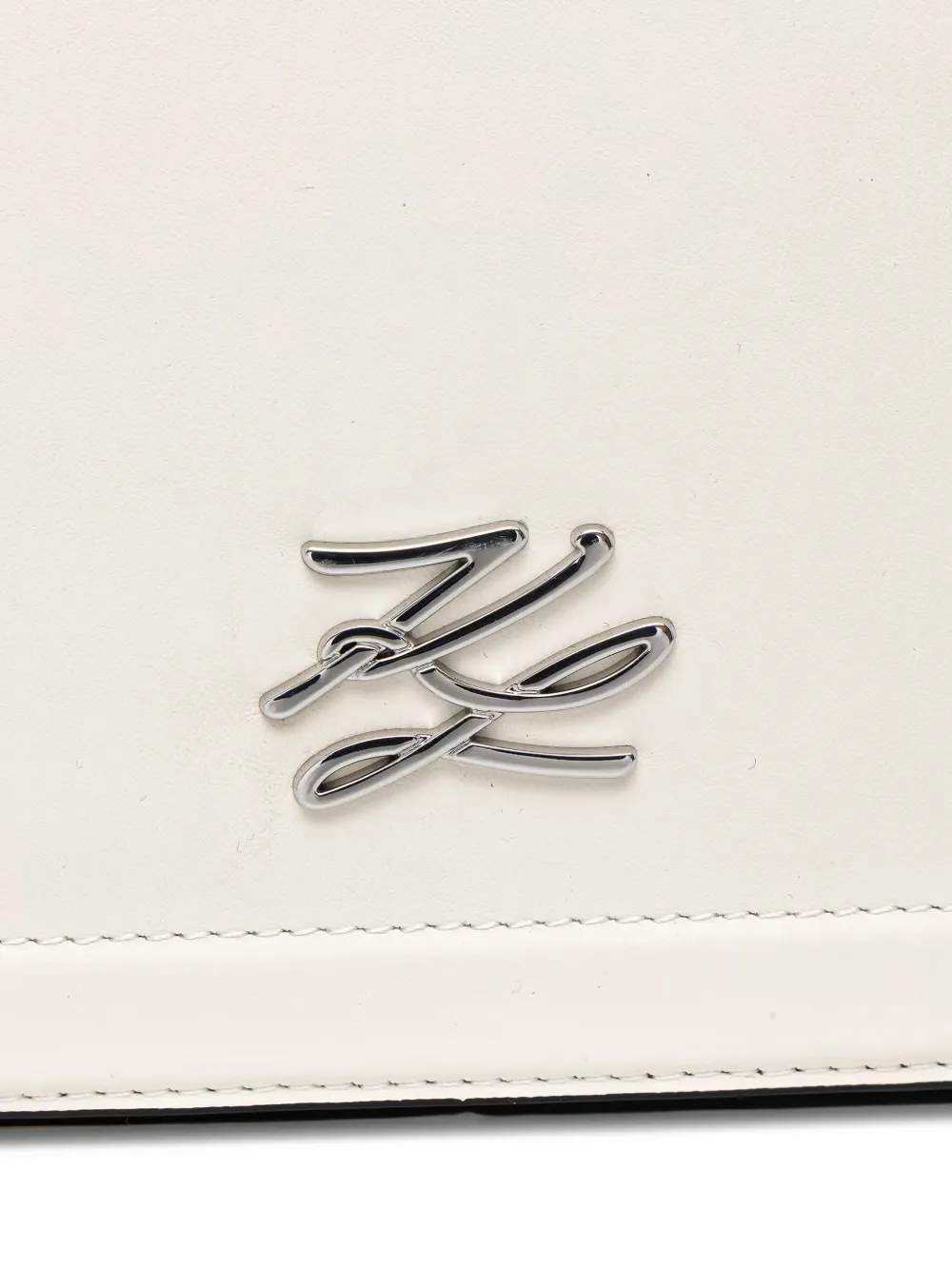 Karl Lagerfeld K-Autograph schoudertas met schakelketting Wit