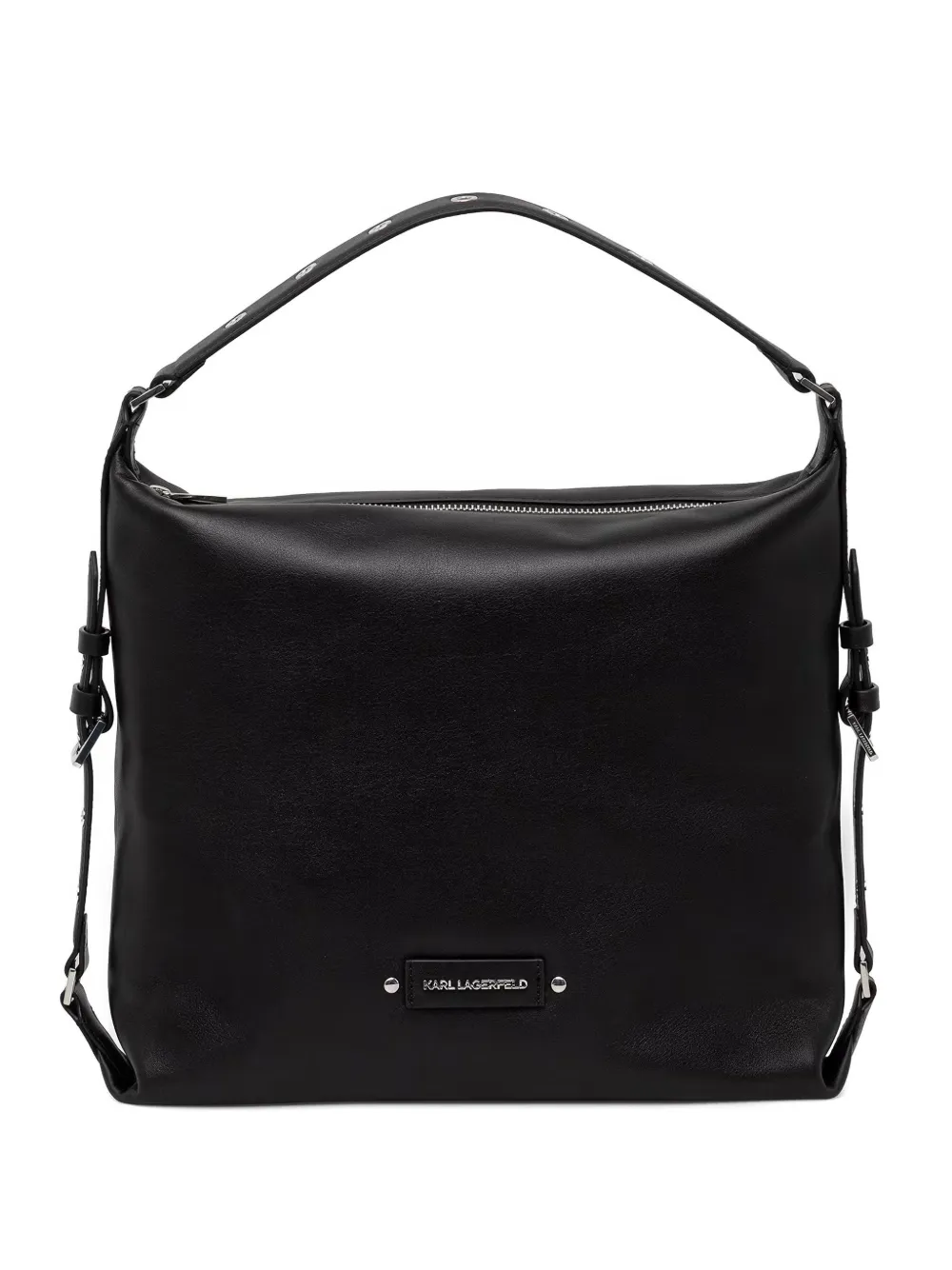 Karl Lagerfeld eyelet-embellished buckle-detail tote bag - Black