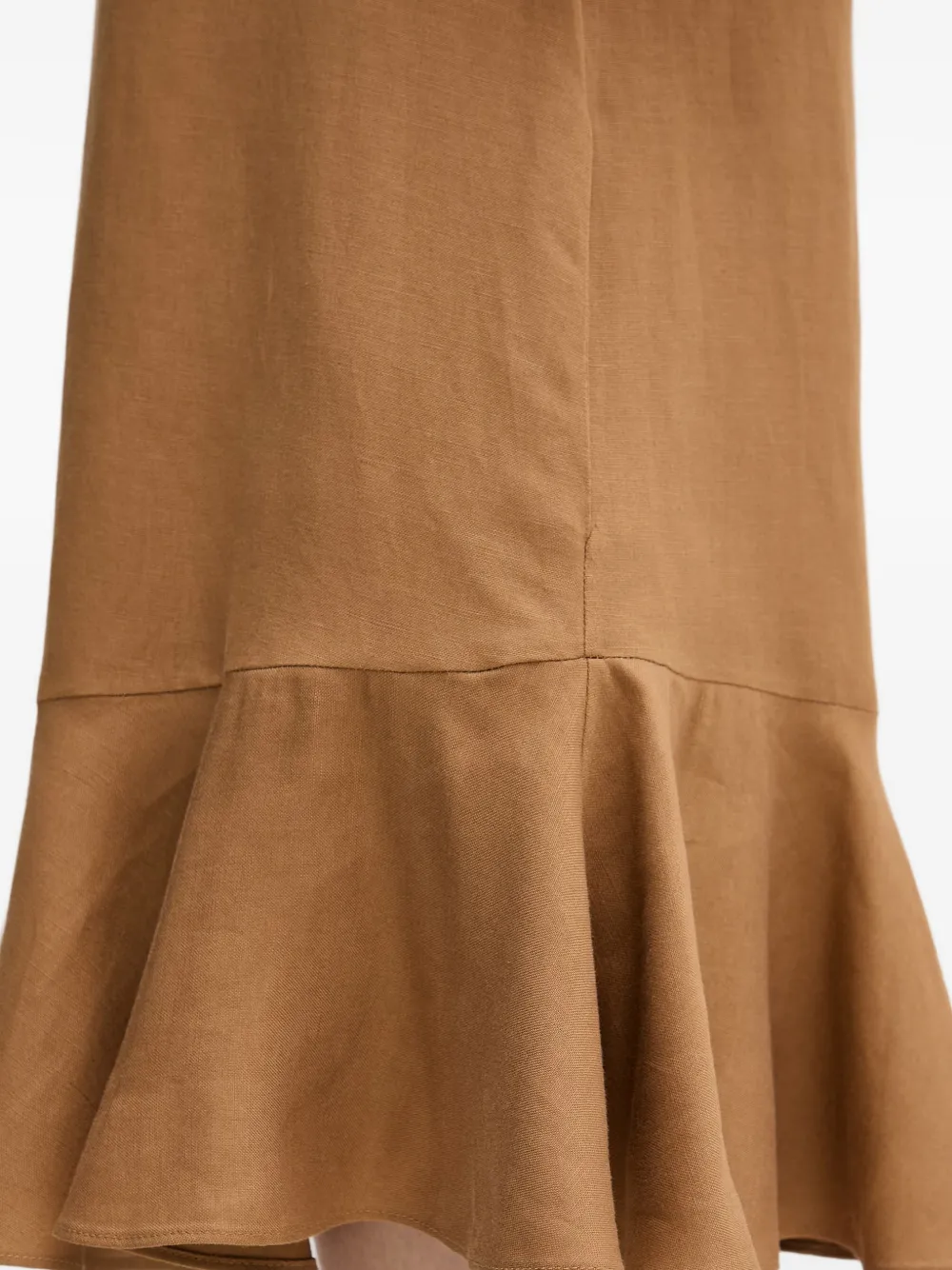 Karl Lagerfeld Mini-jurk met ruches en V-hals Bruin