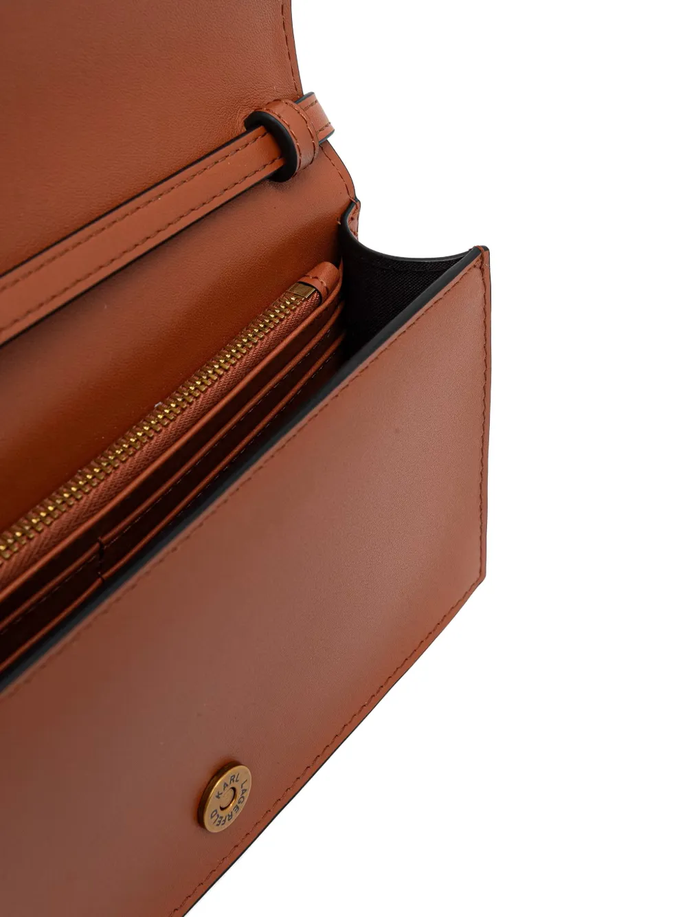 Karl Lagerfeld K Autograph crossbodytas met logo-plakkaat Bruin