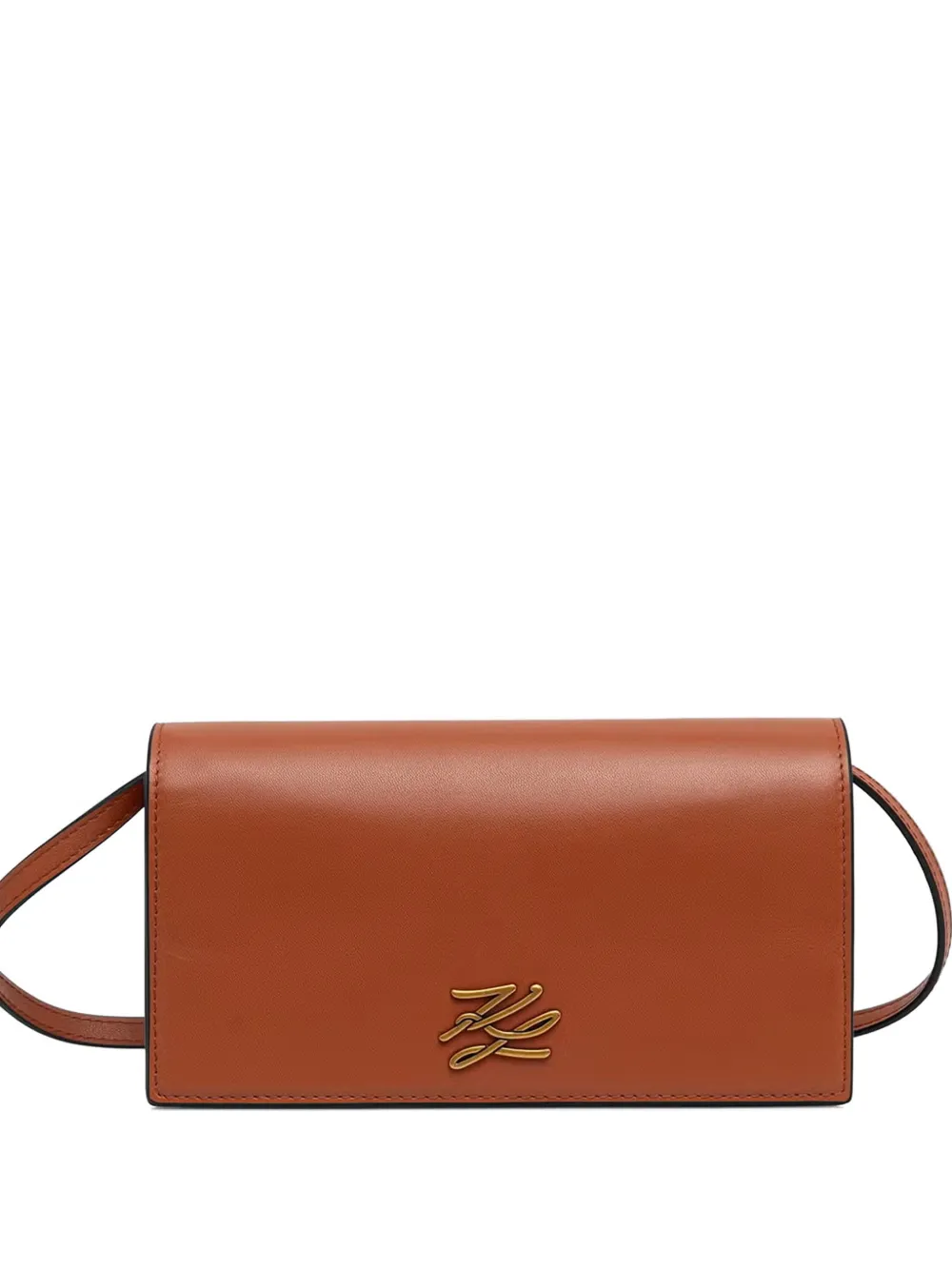 Karl Lagerfeld K/Autograph logo-plaque cross body bag - Braun