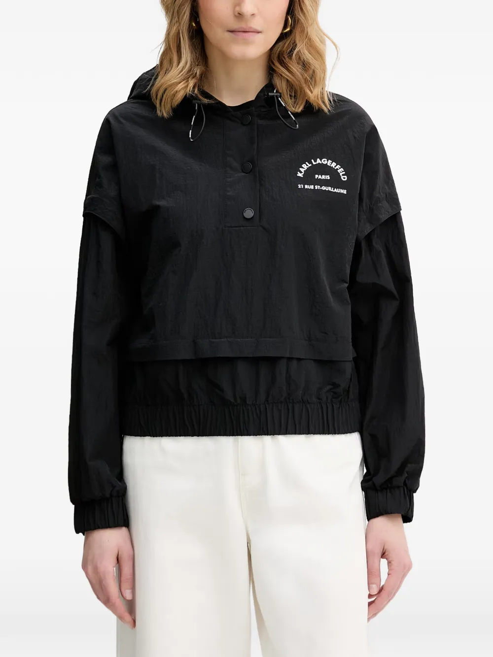 Karl Lagerfeld logo-print jacket - Nero