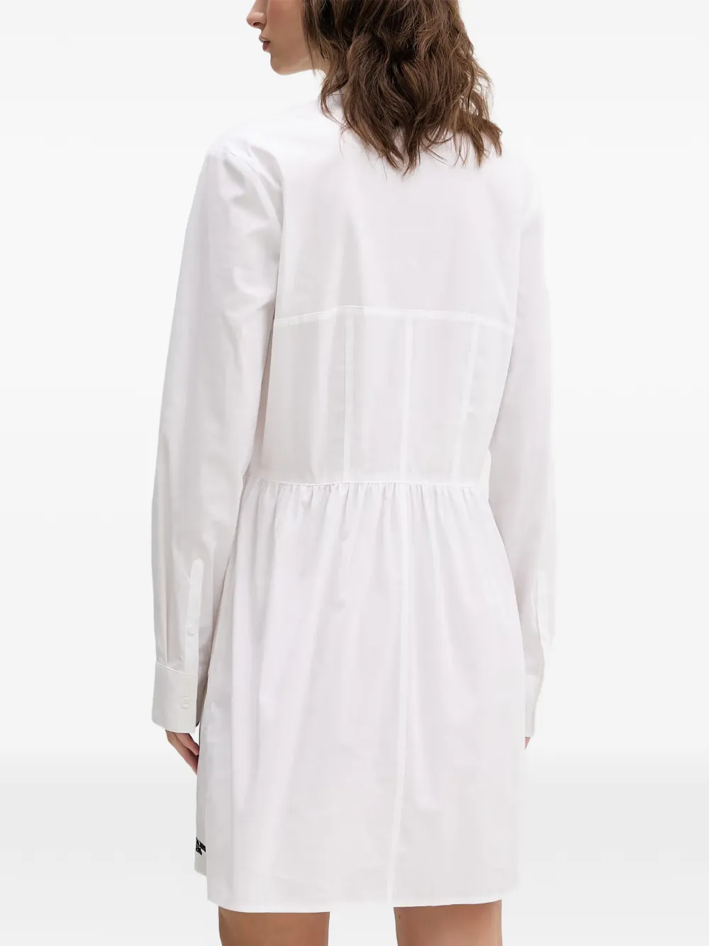 Karl Lagerfeld Jeans T-shirtjurk met korset-stijl Wit