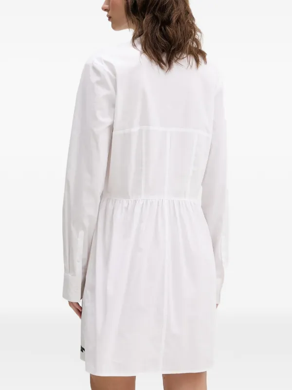 karl lagerfeld corset dress Karl Lagerfeld Cotton Corset-style Mini Shirt Dress