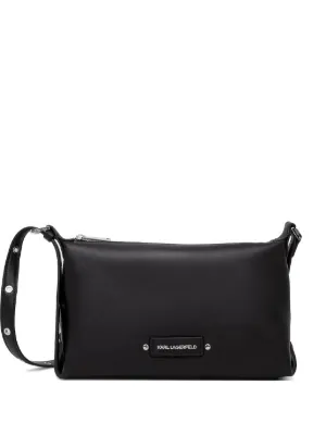 Emporio Armani Leather Shoulder Bag | Black | FARFETCH ZA