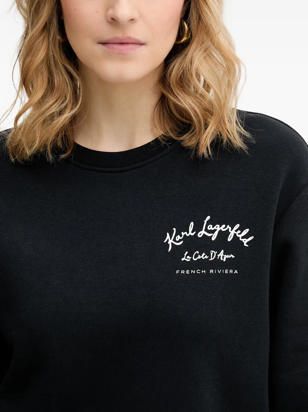Karl Lagerfeld Sweater met logoprint Zwart