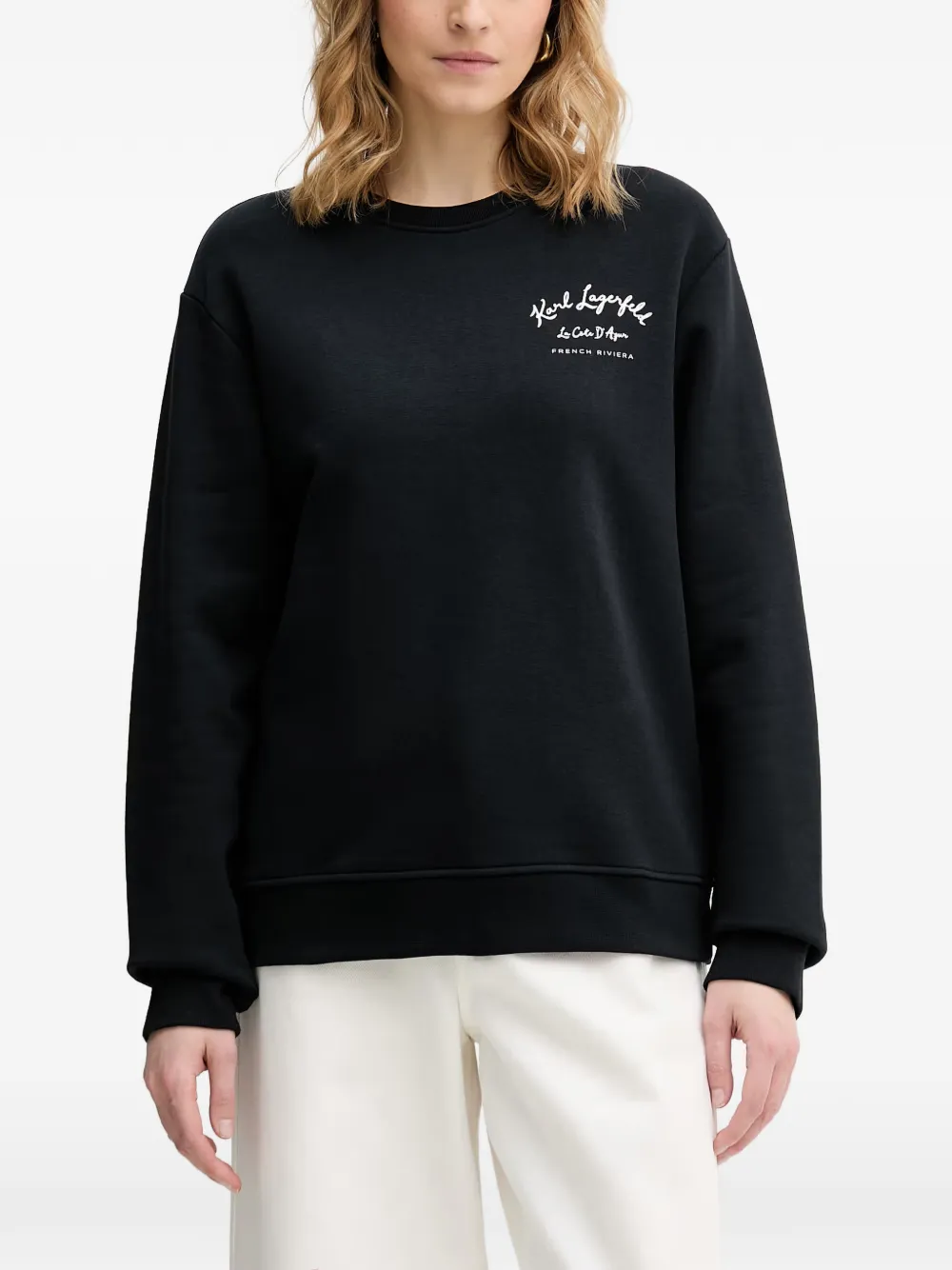 Karl Lagerfeld logo-print sweatshirt - Schwarz