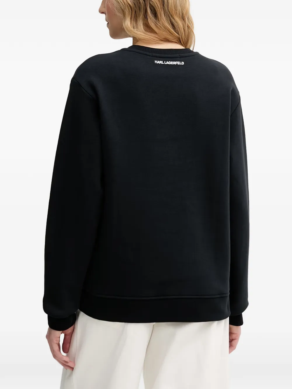 Karl Lagerfeld Sweater met logoprint Zwart