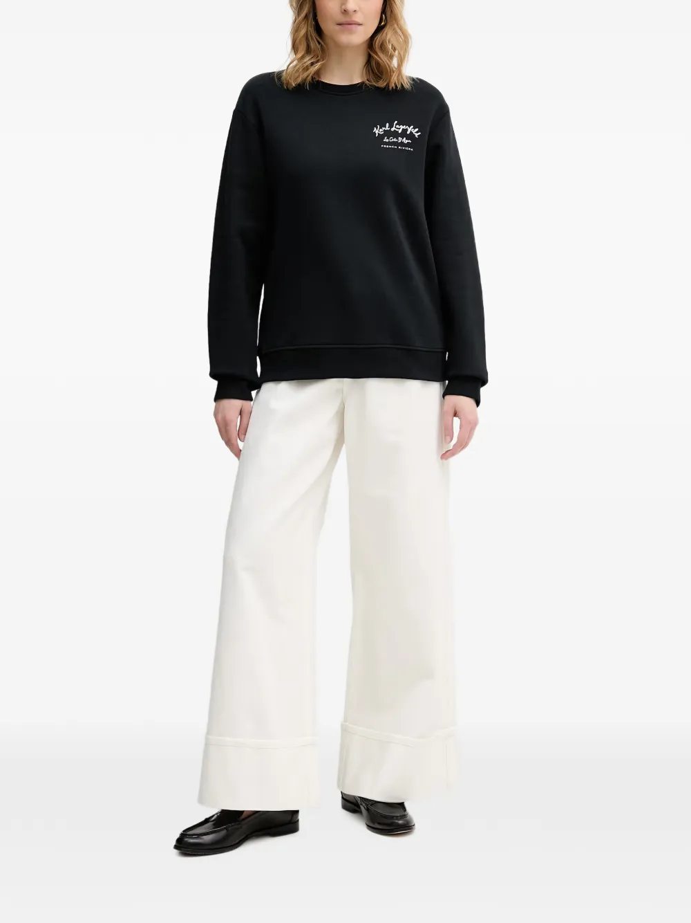 Karl Lagerfeld Sweater met logoprint Zwart